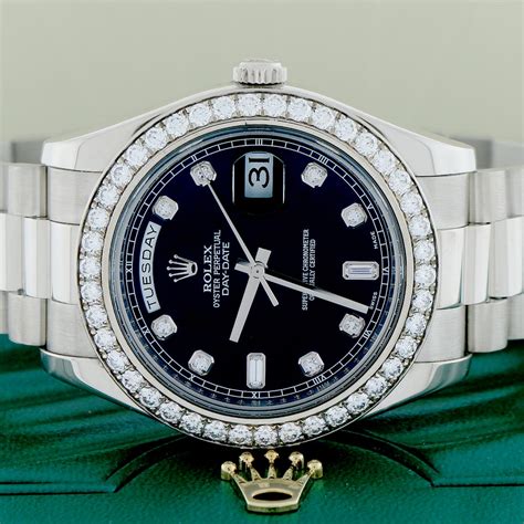 white gold rolex president day date|Rolex 18k white gold vintage.